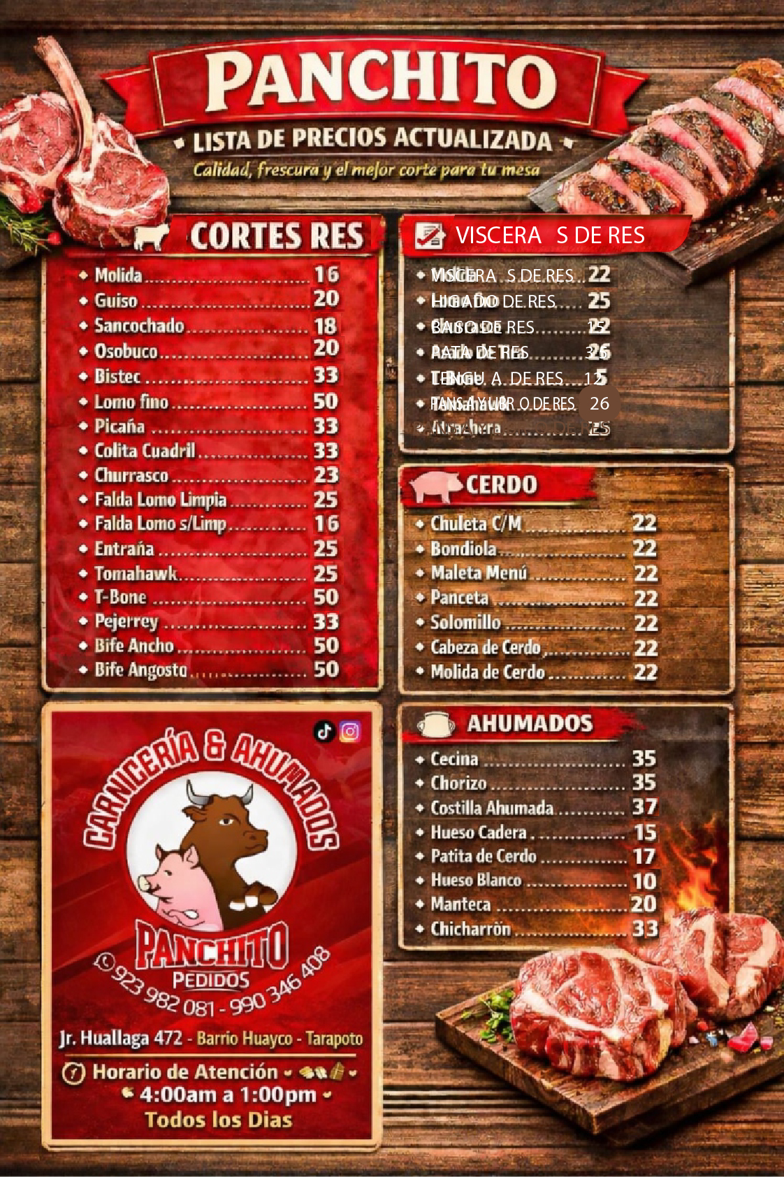 Panchito - Lista de Precios